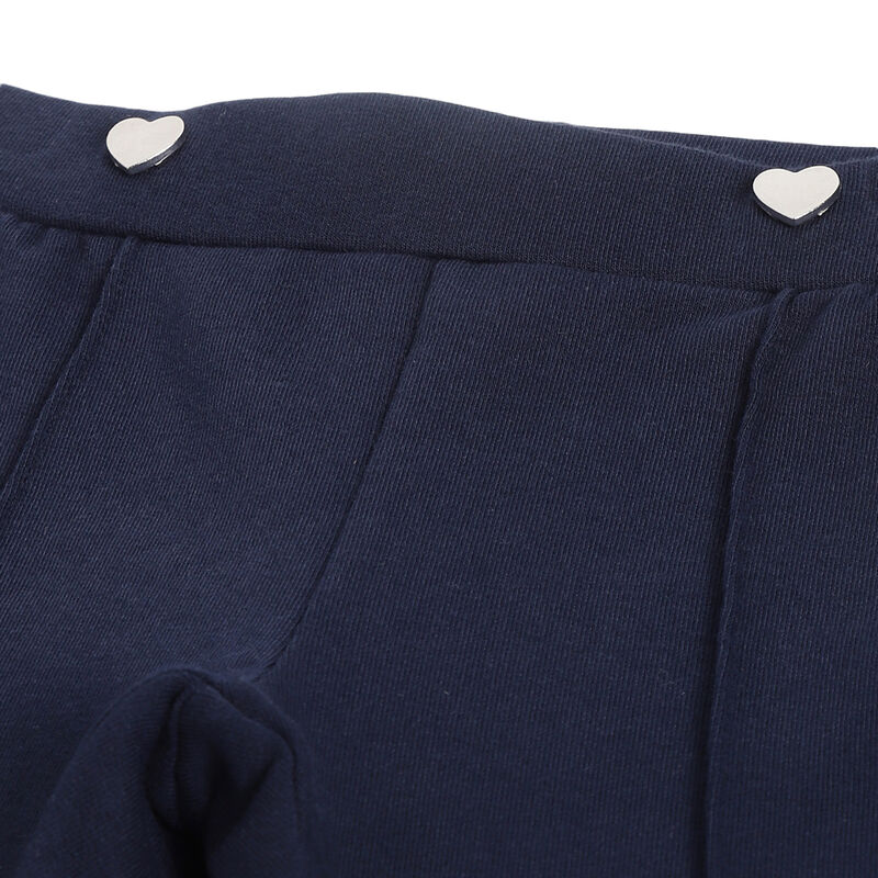 Girls Dark Blue Solid Long Trousers image number 2